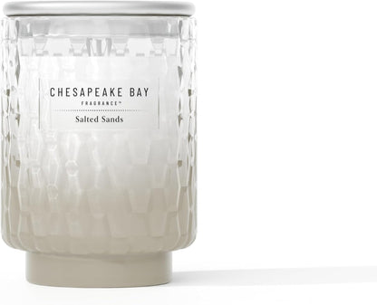 Chesapeake Bay, 11oz Marine Drift Scented Candle, Mood Evoking Fragrance, Textured Sea Glass-Inspired Jar, Premium Soy Blend Wax with Essential Oils, Coastal Fragrance for Home Décor or Gifting