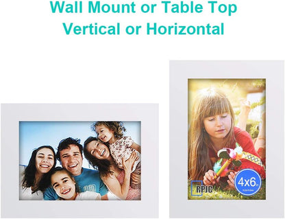 RPJC 5x7 Picture Frames Made of Solid Wood High Definition Glass for Table Top Display and Wall Mounting Photo Frame Black