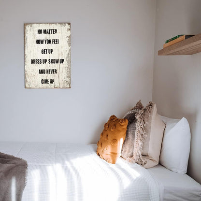 Quotes Wall Decor Enjoy the Little Things Sign Family Wall Signs Canvas Prints Rustic Wooden Wall Art Wood Pictures for Living Room Bedroom Office Home Decor, 6 X 17 Inch Framed