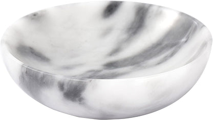 4.72 Inch Small Decorative Bowls, Natural Marble Decorative Bowls for Home Decor, Key Bowl, Coffee Tables Centerpiece, Soap Serving Bowl, Incense Burner, Smudge Bowl