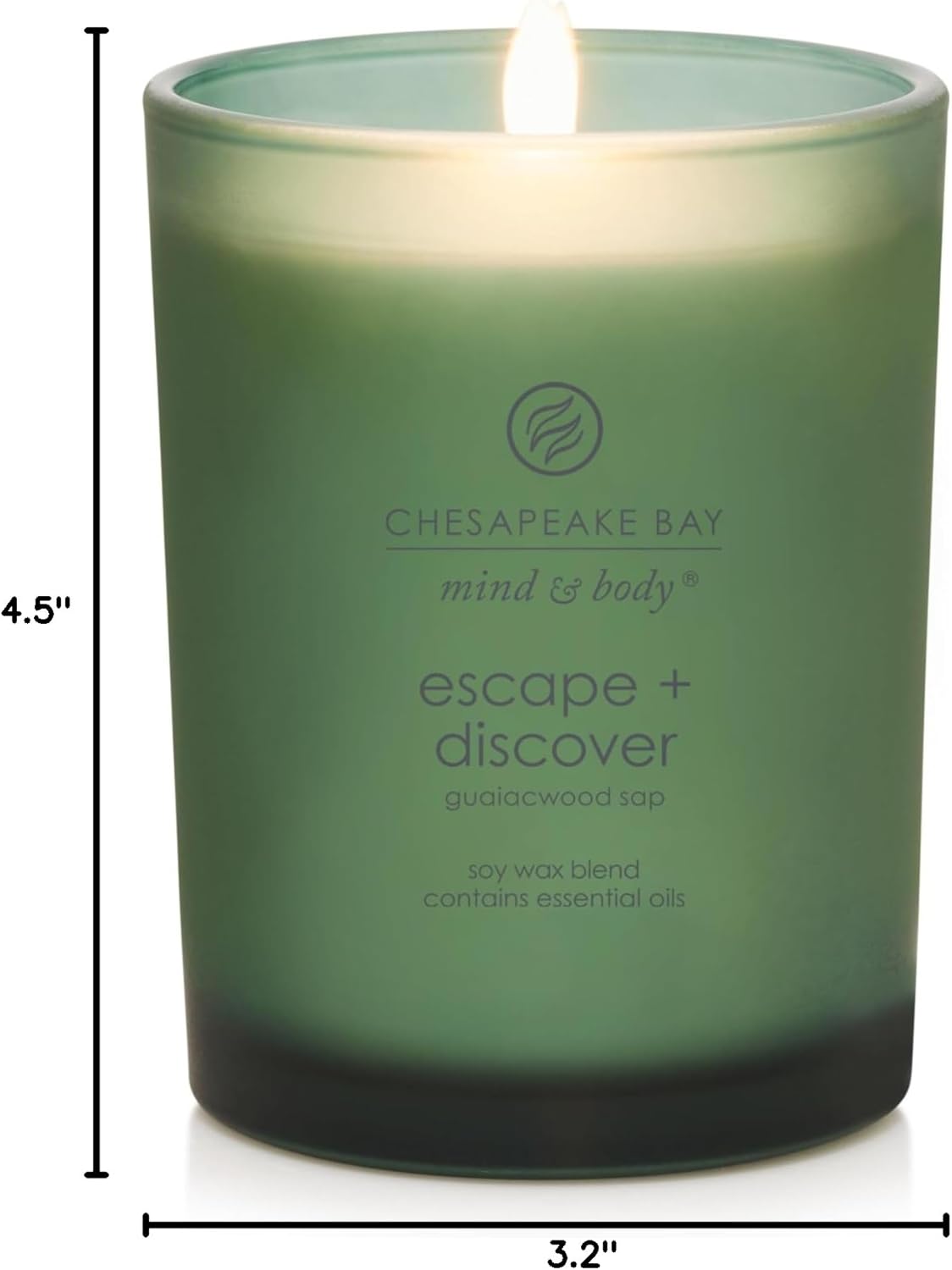 Chesapeake Bay Candle PT40886 Scented Candle Awaken + Invigorate (Lemongrass Eucalyptus) Medium Green Home Décor