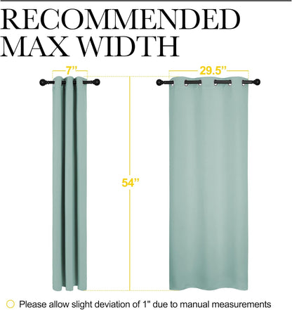 NICETOWN Halloween Pitch Black Solid Thermal Insulated Grommet Blackout Curtains/Drapes for Bedroom Window (2 Panels, 42 inches Wide by 63 inches Long, Black) - Colors A