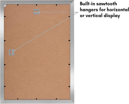 Americanflat 12x18 Poster Frame with Shatter-Resistant Glass - Signature Collection - Gallery-Style Frames Made of Engineered Wood - Photo Frame for Wall Display - Black - Colors A