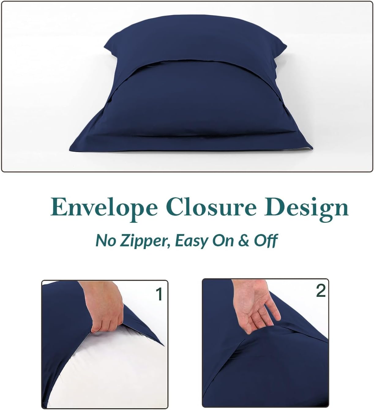 Euro Sham Covers 26x26 Set of 2 White 600 Thread Count 100% Egyptian Cotton Pack of 2 Euro 26x26 Pillow Covers Cushion Cover Cases Soft Skin Friendly European Size Decorative Square Pillow Shams