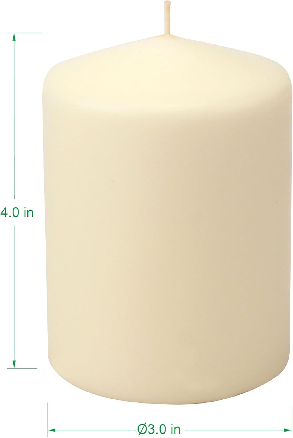 Stonebriar Unscented Pillar Candles – 65 Hour Burn Time, Long-Lasting Wax Candles for Weddings, Holidays, Home Décor & Special Events, Pack of 6, Ivory, 3" x 6"