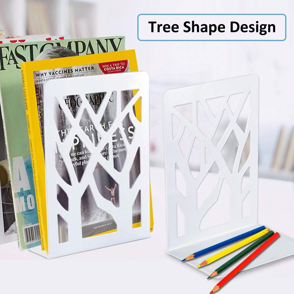 Book Ends, Bookends, Bookends for Shelves, Bookend, Book Ends for Heavy Books, Black Metal Book Shelf Holder Home Decorative, Book Stoppers for Shelves 3 Pair