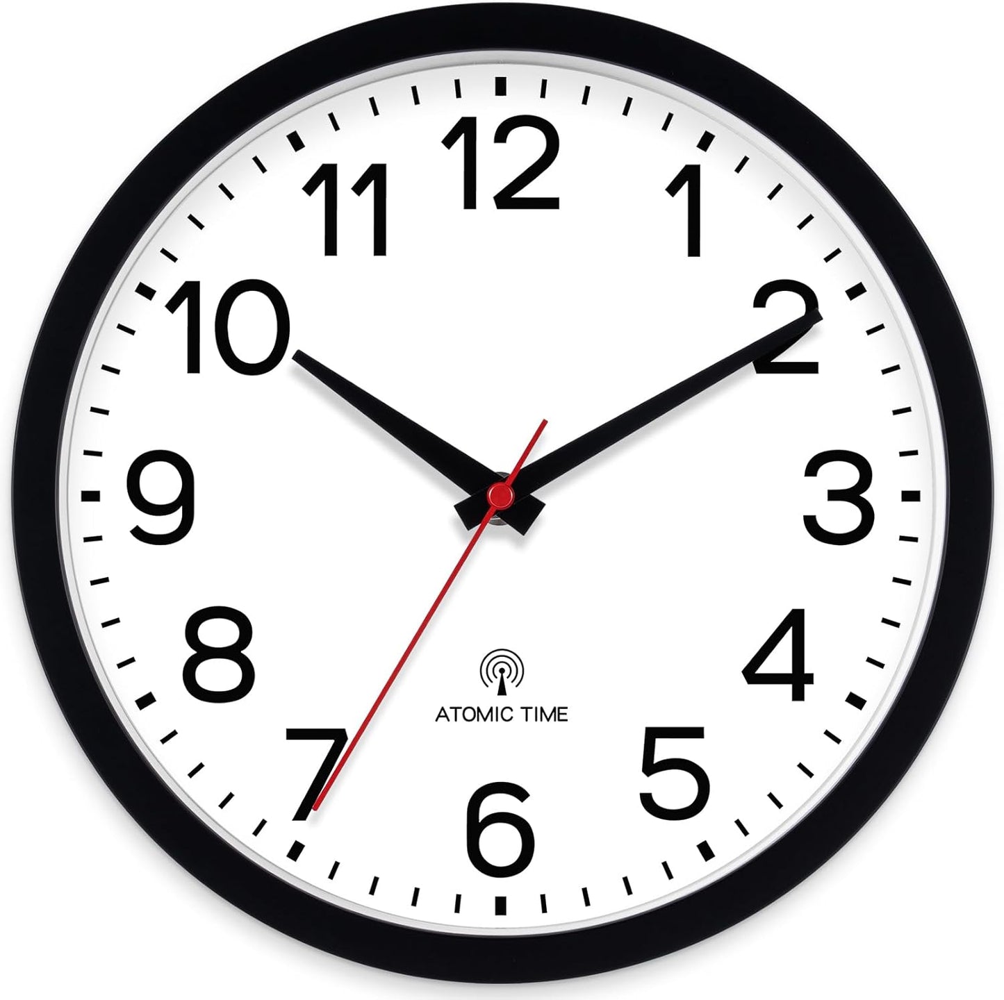 AKCISOT Wall Clock, Modern Small Wall Clocks Battery Operated 8 Inch, Silent Non-Ticking Analog Classic for Office, Home, Bathroom, Kitchen, Bedroom, School(Black)