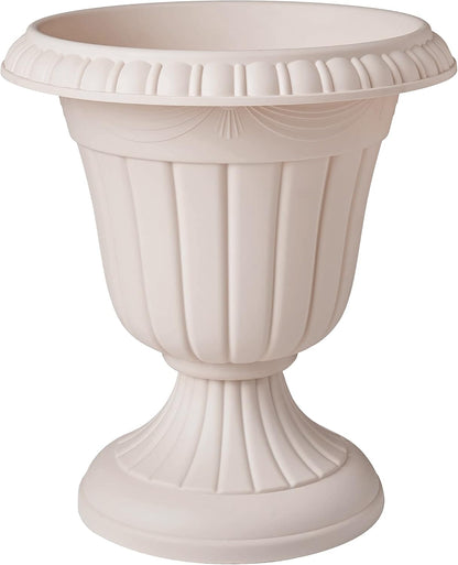 Arcadia Garden Products PL10CP Classic Traditional Plastic Urn Planter Indoor/Outdoor, 15" x 13", Brushed Copper
