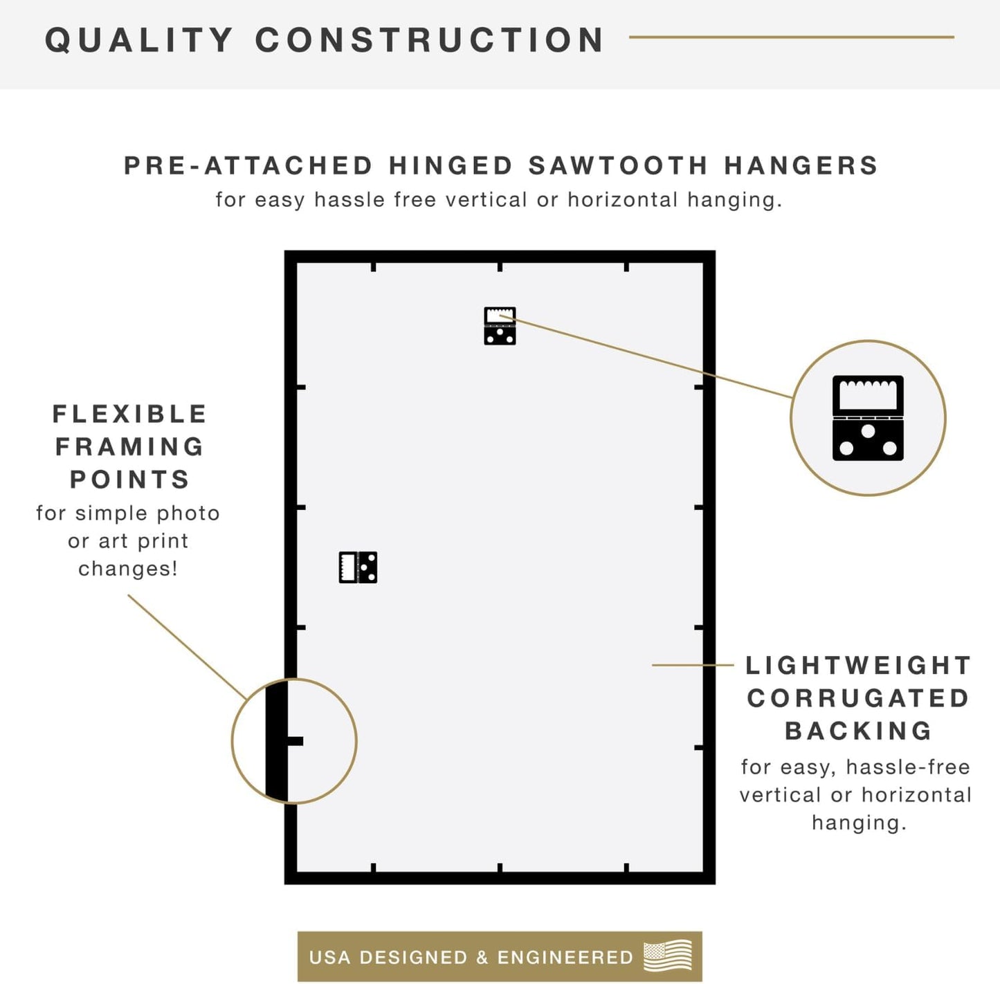 MCS Trendsetter 24x36 Poster Frame Black High-Gloss, Vertical & Horizontal Wall Hanging Large Picture Frame for Photos, Posters & Art Prints (1-Pack)