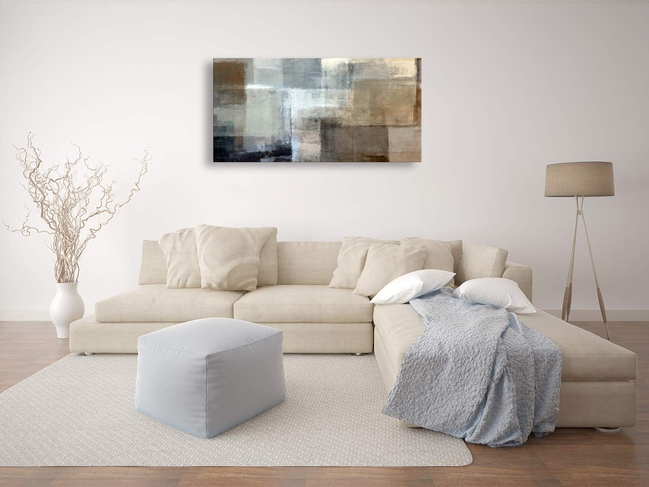 Baisuart S02250 Canvas Prints Wall Art Beach Sunset Ocean Waves Nature Pictures Stretched Canvas Wooden Framed for living Room Bedroom and Office