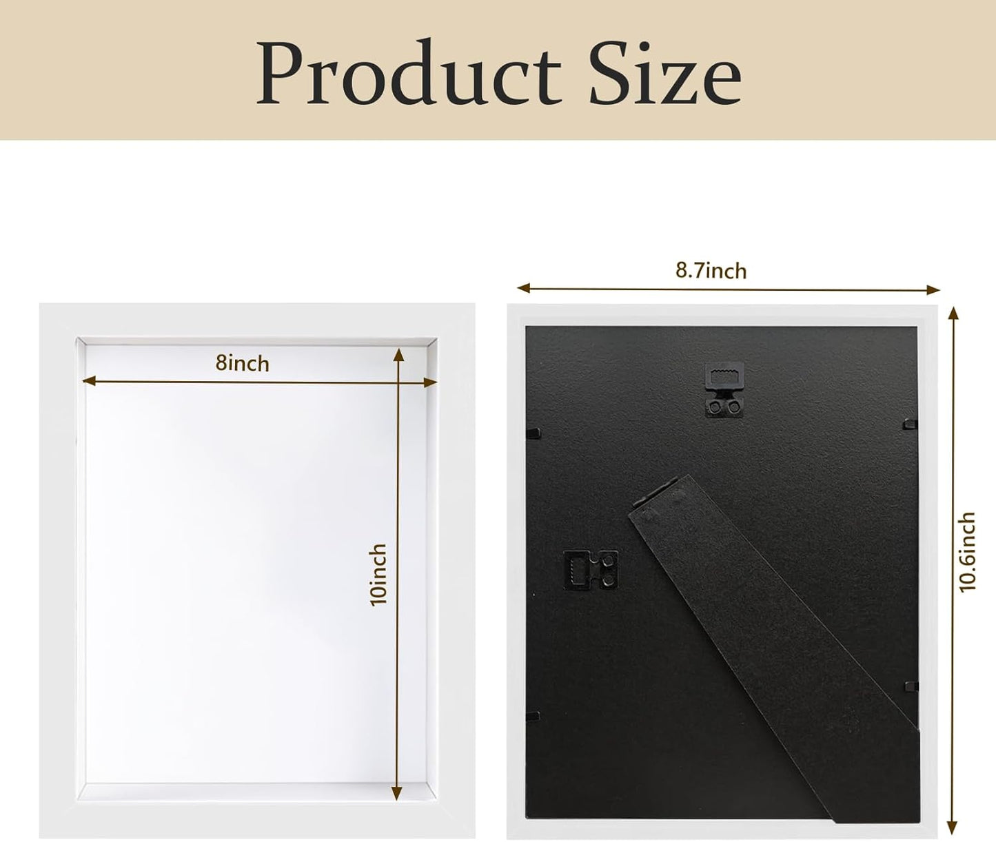 Shadow Box Frame 8x10 - 3 Pack Wood Deep Shadowbox with Glass Shadow Boxes Display Cases Suitable for Photos, Dried Flowers, Handicrafts Picture Frames for Wall (Black)