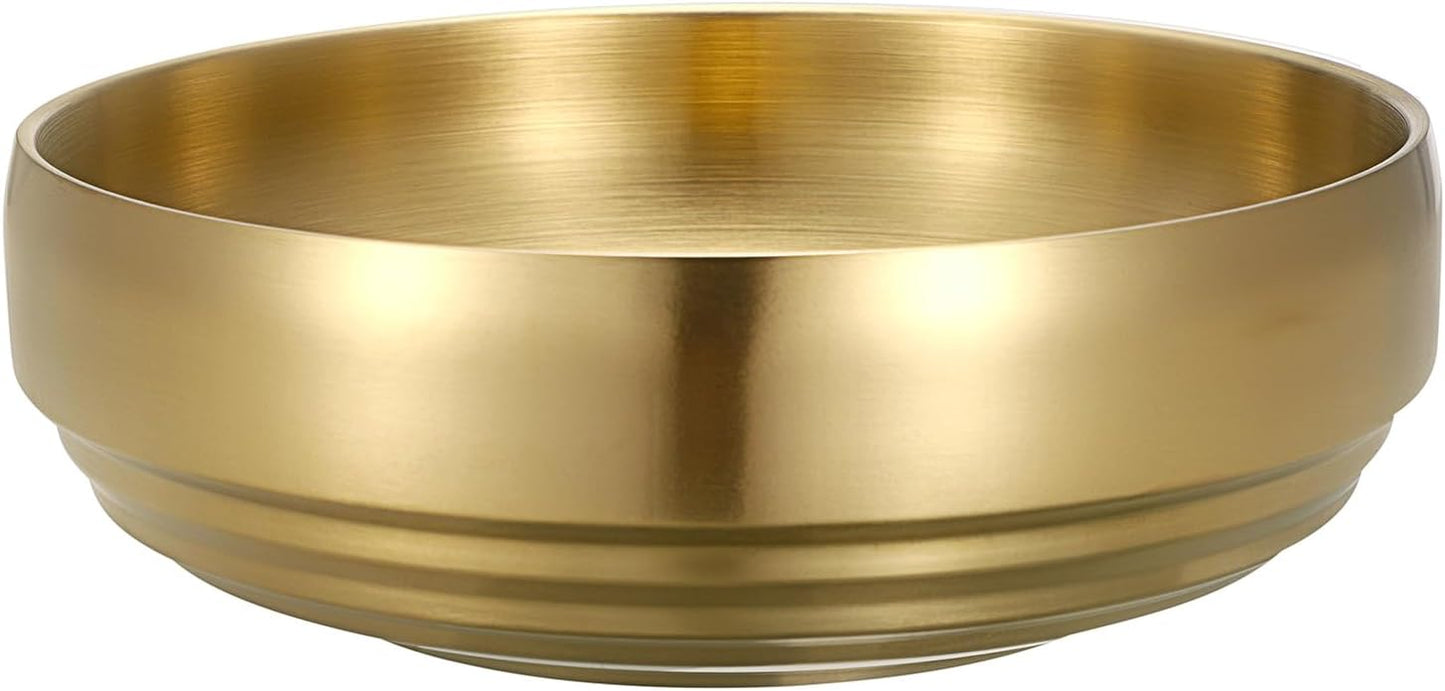 Key Bowl for Entryway Table Decorative Key Dish for Organizing Tabletop Catch All Bowl Gold Fruit Bowls for Kitchen Counter, Coffee Table,7.4 Inches