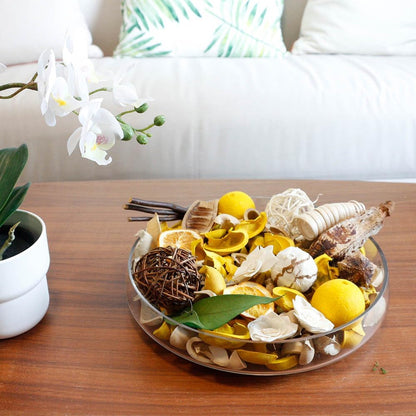 Qingbei Rina Spring Potpourri Bags,Lemon/Citrus/Thyme Potpourris Bowl Filler,Yellow Decorative Pot pourri Dried Flowers,Home Fragrance Sachet, Vase Fillers(20 oz)
