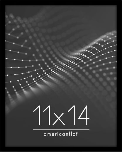 Americanflat 24x36 Poster Frame with Polished Plexiglass - Streamline Collection - Thin Border Picture Frame for Wall Display - Hanging Hardware Included - Black - Colors D