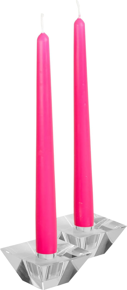 Hyoola Tall Taper Candles - 10 Inch Metallic Gold Unscented Dripless Taper Candles - 8 Hour Burn Time - 4 Pack