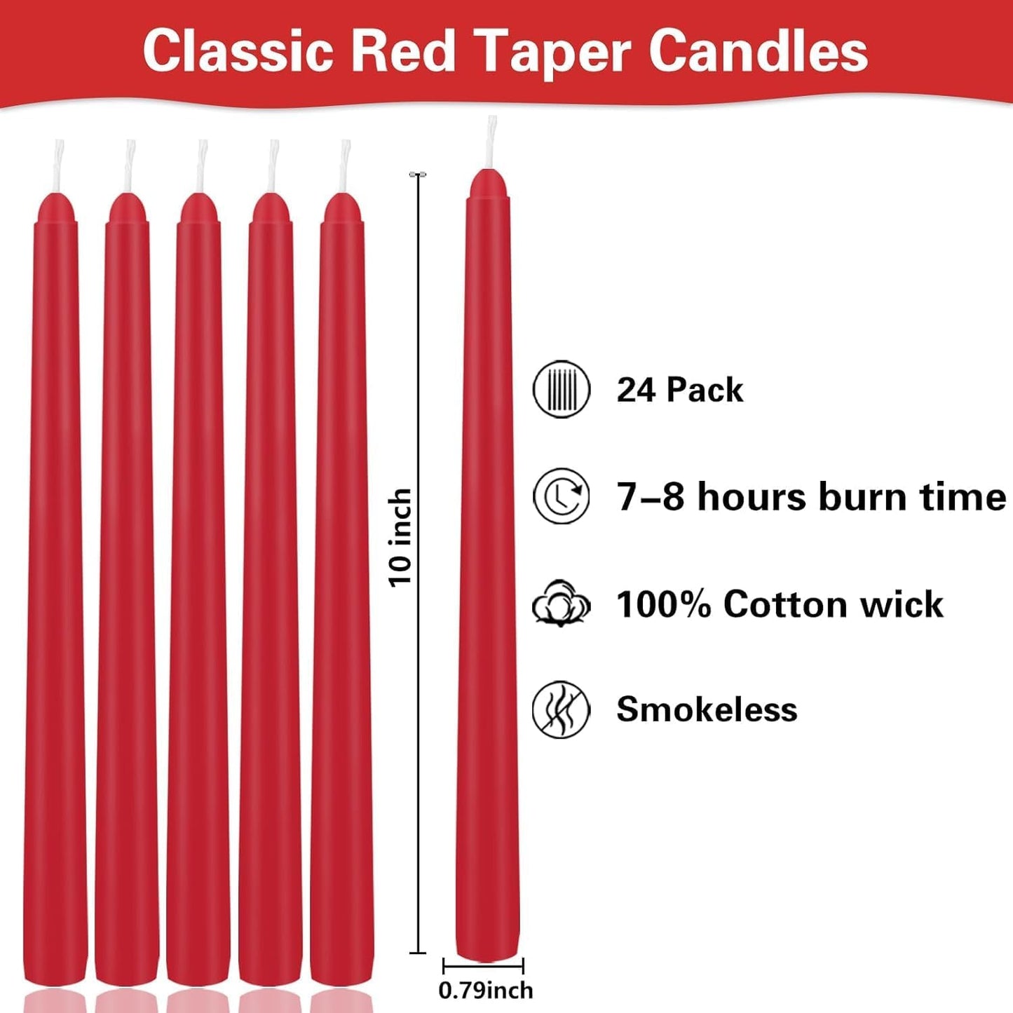 YOROXRG 40 Pack Spell Chime Candles-4 Inch Multi-Colored Taper Candles Sticks-for Home Decor Kitchen Decor Wedding Decoration-10 Colours