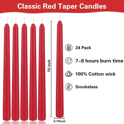 YOROXRG 40 Pack Spell Chime Candles-4 Inch Multi-Colored Taper Candles Sticks-for Home Decor Kitchen Decor Wedding Decoration-10 Colours