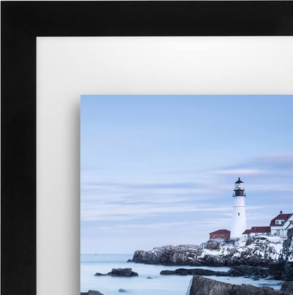 Americanflat 8.5x11 Floating Picture Frame with Polished Crystal-Clear Glass - Set of 2 - Use as 5x7 Frame or Display 4x6 Photo - Signature Float Collection - Photo Frames for Wall Display - Black
