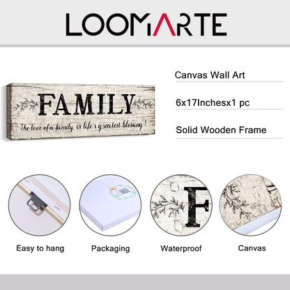 Quotes Wall Decor Enjoy the Little Things Sign Family Wall Signs Canvas Prints Rustic Wooden Wall Art Wood Pictures for Living Room Bedroom Office Home Decor, 6 X 17 Inch Framed