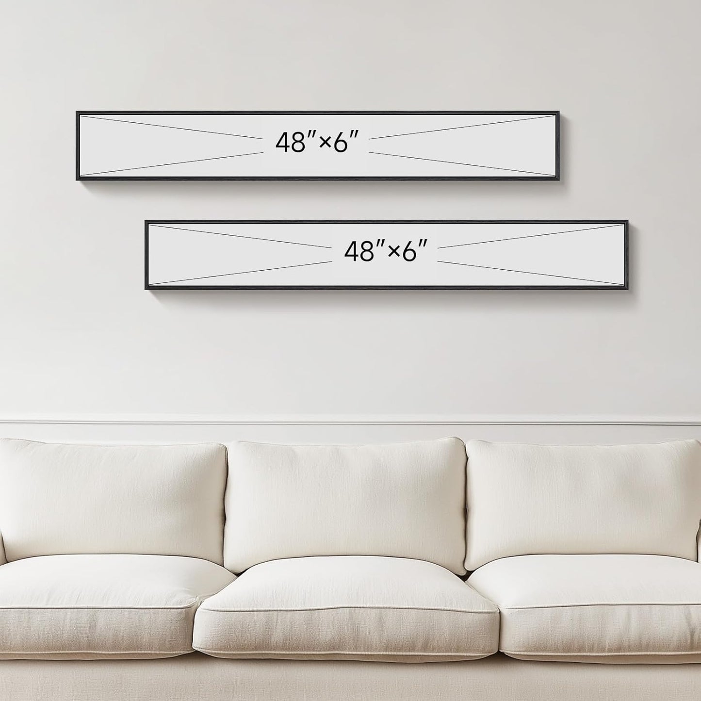 Long Narrow Framed Neutral Abstract Vertical Wall Art Set, 2 Piece Modern Canvas Prints Paintings Artwork for Walls, Beige and Brown Minimalist Pictures for Hallway Entryway Living Room Bedroom Decor