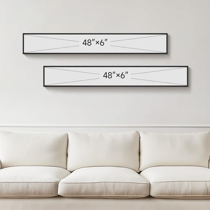 Long Narrow Framed Neutral Abstract Vertical Wall Art Set, 2 Piece Modern Canvas Prints Paintings Artwork for Walls, Beige and Brown Minimalist Pictures for Hallway Entryway Living Room Bedroom Decor