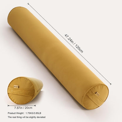 Body Pillow for Adults,Long Round Pillow,Big Cylindrical Pillow,Large Full Bolster Pillows for Side Sleepers (Steel Gray, 47.24"*7.87")