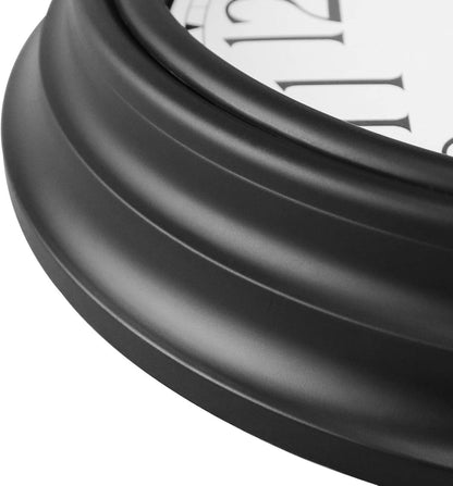 Foxtop Retro Silent Non-Ticking Round Classic Clock Quartz Decorative Battery Operated Wall Clock for Living Room Kitchen Home Office 12 Inch (Bronze)