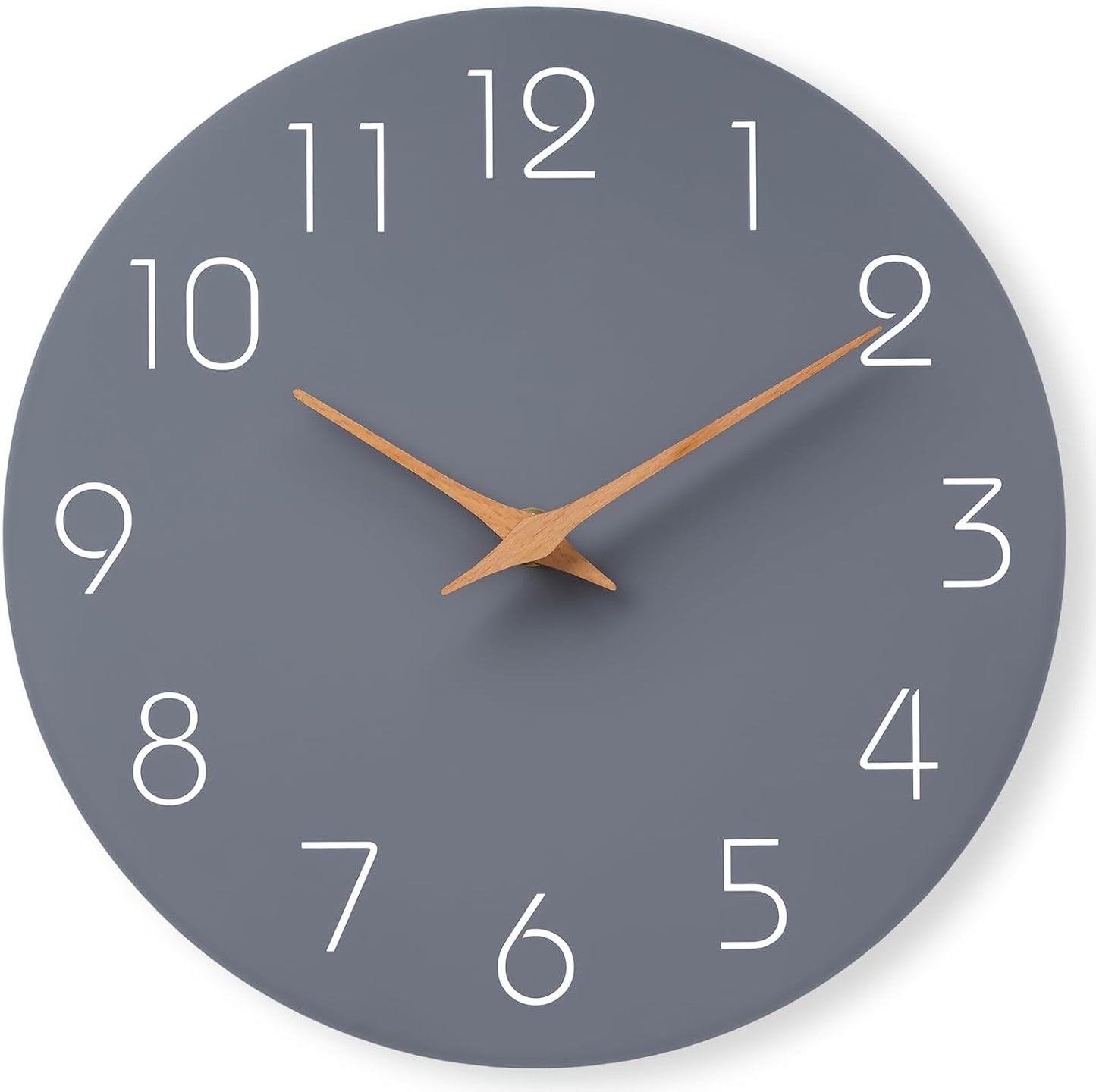 Mosewa Wall Clock 8 Inch Black Battery Operated Silent Non Ticking Simple Minimalist Rose Gold Numbers Decorative for Bedroom Living Room Kitchen Home Bathroom Office