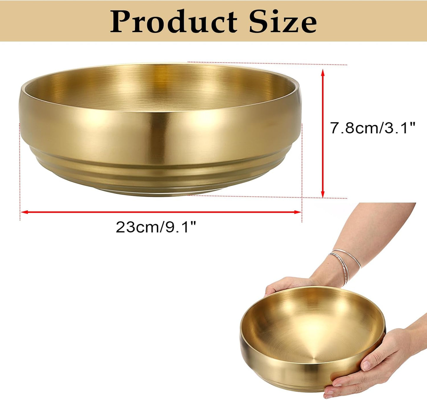 Key Bowl for Entryway Table Decorative Key Dish for Organizing Tabletop Catch All Bowl Gold Fruit Bowls for Kitchen Counter, Coffee Table,7.4 Inches