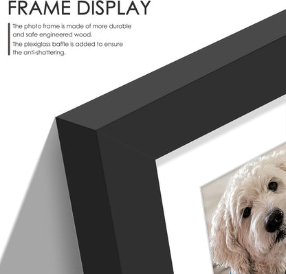 DUENPY 14x26 Collage Picture Frame 4x6 Collage Picture Frame Displays Twelve 4x6 inch Photos Available Horizontal Wall Mounting Display and Vertical Black - Colors B
