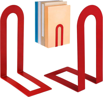 Chunful 12 Pcs Modern Metal Book Ends for Shelves Decorative Small Bookends Book Shelf Organizer Minimalist Design Stopper to Hold Books for Home Office (Gold,5.5 * 3.75 * 2.25inch)