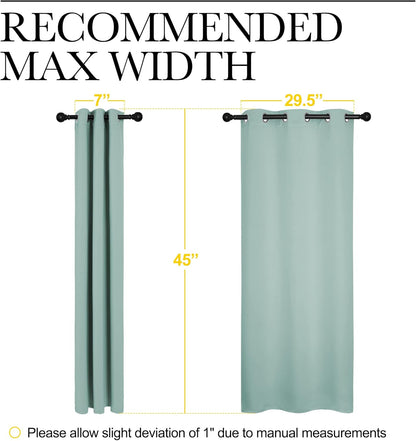 NICETOWN Halloween Pitch Black Solid Thermal Insulated Grommet Blackout Curtains/Drapes for Bedroom Window (2 Panels, 42 inches Wide by 63 inches Long, Black) - Colors A