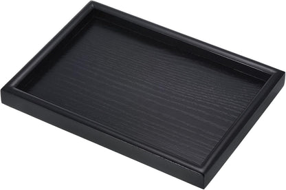 PATIKIL Wood Serving Tray 12x8 Inch Outer Base, Rectangular Decorative Platter for Home Decor Kitchen Table Candle Holder, Black