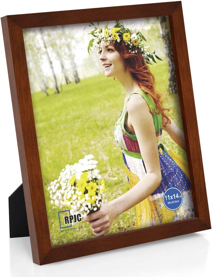 RPJC 5x7 Picture Frames Made of Solid Wood High Definition Glass for Table Top Display and Wall Mounting Photo Frame Black