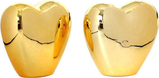 2 Pieces Gold Small Animal Statue Moon Statue Decor Modern Style Ceramic Moon Figurines Statues for Home Decor Accents Living Room Office Table Bookshelf Desk Bedroom Decorative Objects