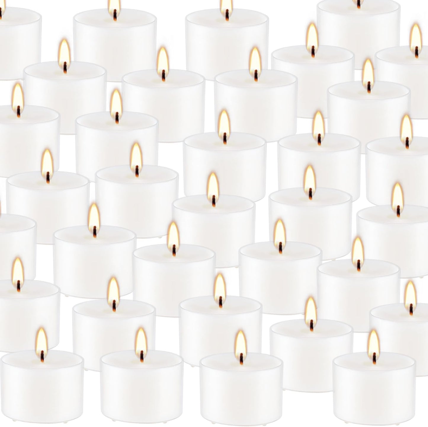Rose Scented Candle Tealight Candles in Clear Cup, 8 Hours Consistent Smkless Clean Burning, Great for Valentine's Day Holiday, Wedding, Spa, Emergency and Home Decoration（Pink，50 Pack）