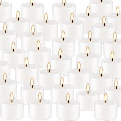 Rose Scented Candle Tealight Candles in Clear Cup, 8 Hours Consistent Smkless Clean Burning, Great for Valentine's Day Holiday, Wedding, Spa, Emergency and Home Decoration（Pink，50 Pack）