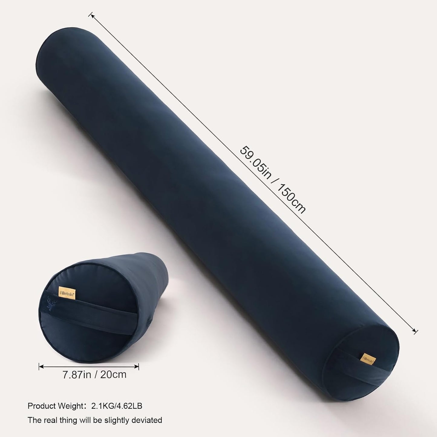 Body Pillow for Adults,Long Round Pillow,Big Cylindrical Pillow,Large Full Bolster Pillows for Side Sleepers (Steel Gray, 47.24"*7.87")