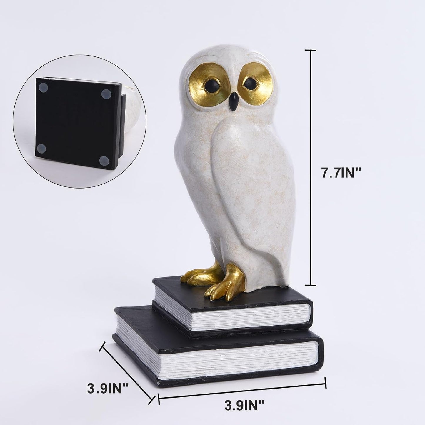 Book Ends for Shelves, Owl Decorative Bookends Bronze Bird Book Stopper Unique Kids Book Holders with Anti-Slip Base Luxurious Bookends for Kids Rooms Office Home Decor(Bronze)