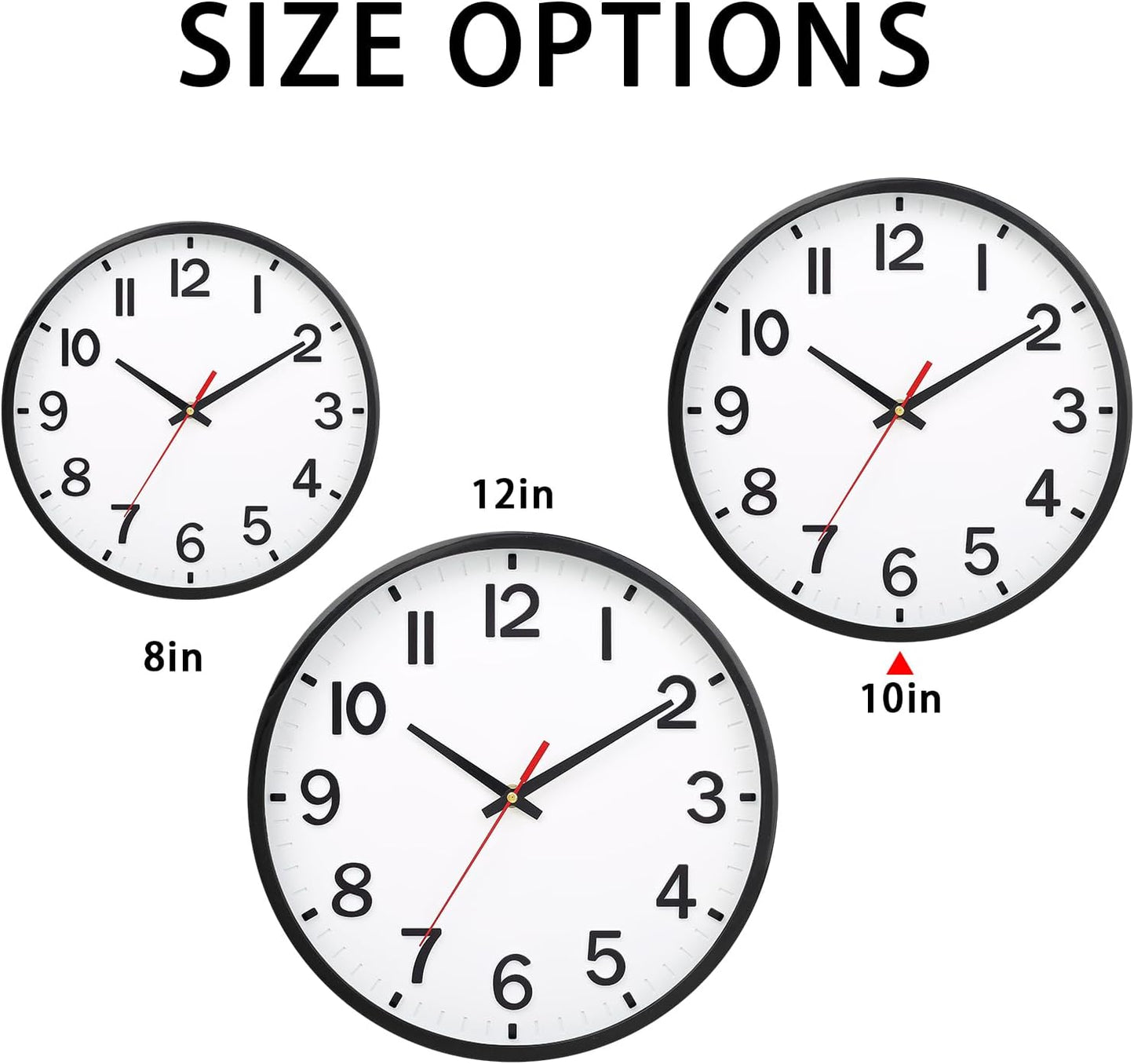 Wall Clocks Battery Operated 8 inch Modern Wall Clock,Silent Non Ticking Wall Clock for Living Room Bedroom Kitchen Office Classroom Decor (Green White)