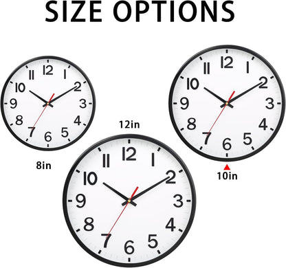 Wall Clocks Battery Operated 8 inch Modern Wall Clock,Silent Non Ticking Wall Clock for Living Room Bedroom Kitchen Office Classroom Decor (Green White)