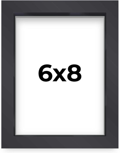 14x14 Shadow Box Black | 3/4" Depth of Usable Space | Solid Wood Pine | Includes UV Resistant Acrylic Plexiglass, Acid-Free Backing & Hanging Hardware | Made to Order in USA - Colors D