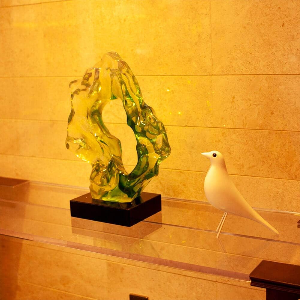Mid Century Sculpture House Bird - Office Decor Desk Dove Ornament Arts Gift Replica (Yellow)