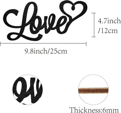 CREATCABIN Wood Cutout Family Arrow Sign Laser Cut Wooden Wall Decor Sculpture Hanging Decor Wall Art Decoration for Home Gallery Office Front Door Black 11.9" x 4.3"