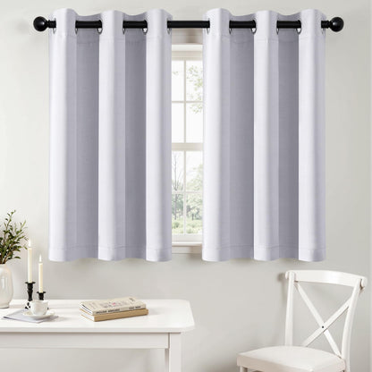 MIULEE Blackout Curtains for Bedroom Living Room 2 Panels, Thermal Insulated Room Darkening Drapes Grommet Noise Reducing Light Blocking Window Treatments 63 Inches Long 40x63 Inch Black - Colors B