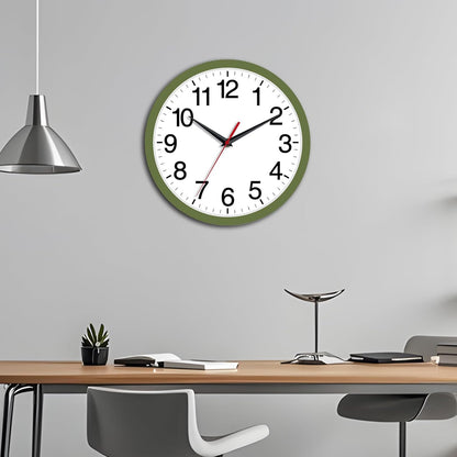 Rohioue Wall Clock Modern 8 Inch Battery Operated Silent Non Ticking Small Analog Clock for Living Room Office Home Bedroom Kitchen Bathroom(Black)