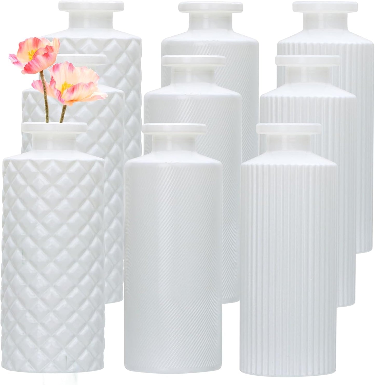 Glass Bud Vase Set of 32 pcs,Bud Vases in Bulk,Small Vases for Centerpieces, Mini Flower Vase Bulk for Rustic Wedding Home Table Decorations