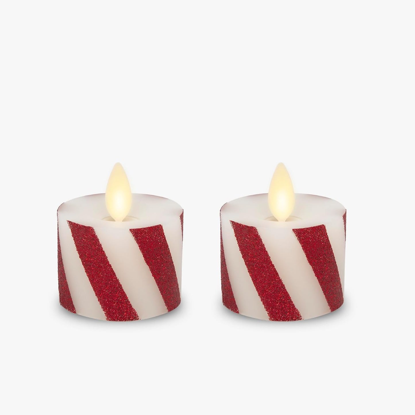 Luminara Flickering Flameless Pearl Ivory Tealights - Warm LED Light Flame Votives - Battery Operated Decor for Dining Room Table Centerpieces, Fireplace Mantel, Dinner Party, Reception - Set of 4
