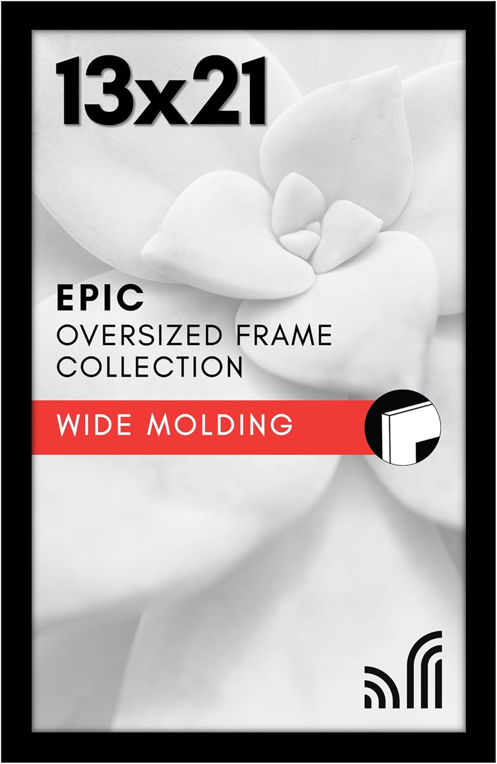 Americanflat 16x20 Picture Frame with Polished Plexiglass - Black Picture Frame - Wide Photo Frames Made of Engineered Wood for Vertical or Horizontal Wall Display - Epic Collection - Black - Colors B