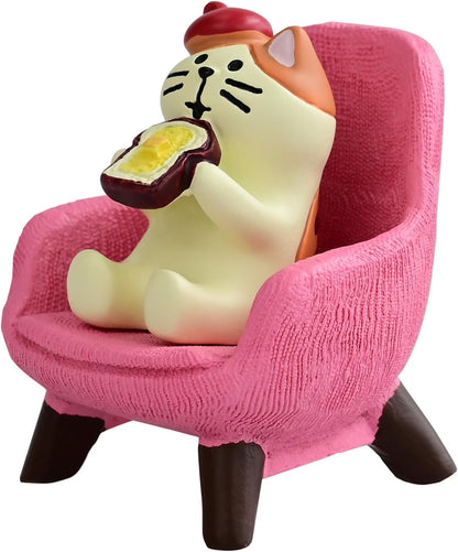 Mevodeata Cute Mini Frog Figurine with Small Sofa Resin Figure for Office Home Decor for Frog Lovers (Rocking Chair)
